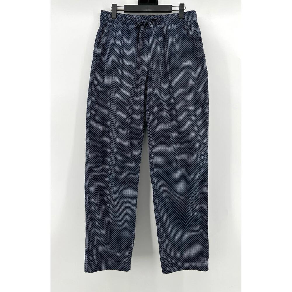 Banana Republic Cotton Drawstring Jogger Pants Size S Blue Geometric Print